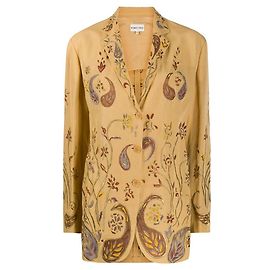Romeo Gigli Ocher Embroidered Blazer Other