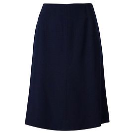 Krizia Blue Wool Midi Skirt Blue