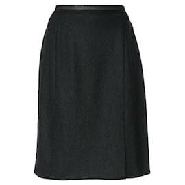 Falda de lana gris Yves Saint Laurent Gris