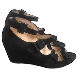Christian Louboutin-CHRISTIAN LOUBOUTIN Heels T.EU 36.5 Suede-Black