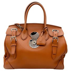 Ralph Lauren Collection Bolsa de couro marrom Ricky 33 da coleção Ralph Lauren Marrom