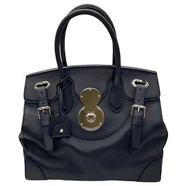 Ralph Lauren Collection Sac à main en cuir navy blue Ricky 33 de la collection Ralph Lauren Bleu Marine
