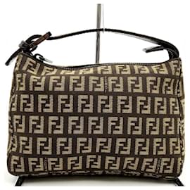 Fendi-Fendi Zucchino Handbag-Brown,Beige