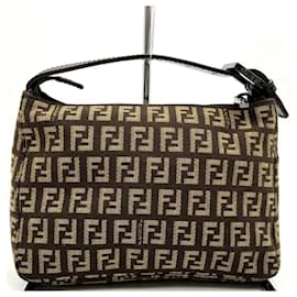 Fendi-Fendi Zucchino Handbag-Brown,Beige