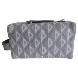 Dior Lingot Vanity Pouch Grey Leather Grey