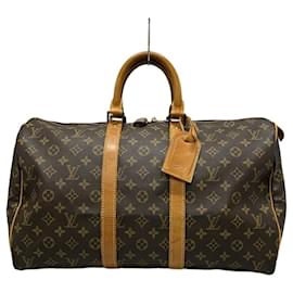 Louis Vuitton-LOUIS VUITTON Keepall 45 Monogram Boston Bag M41428 Monogram Canvas-Brown