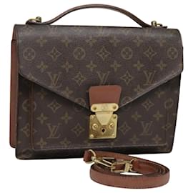 Louis Vuitton-LOUIS VUITTON Monogram Monceau 28 Hand Bag 2way M51185 LV Auth 92750-Monogram