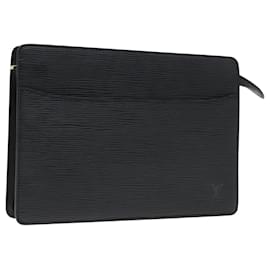 Louis Vuitton-LOUIS VUITTON Epi Pochette Homme Clutch Bag Black Noir M52522 LV Auth ep5807-Black