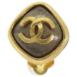 Chanel-CHANEL COCO Mark Earring metal Gold CC Auth bs18469-Golden