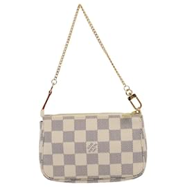 Louis Vuitton-LOUIS VUITTON Damier Azur Mini Pochette Accessoires Pouch N63005 LV Auth 91574-Other
