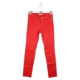 Zadig & Voltaire Slim-Lederhosen Rot