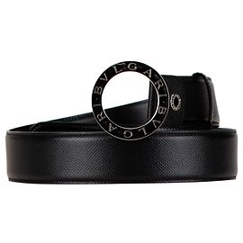 Bulgari Cinto Bvlgari Bvlgari de couro preto Preto