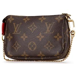 Louis Vuitton-Brown Louis Vuitton Mini Monogram Vivienne Christmas Pochette Accessoires Shoulder Bag-Brown