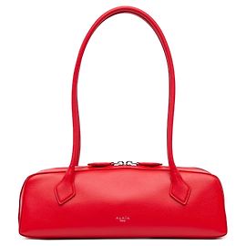 Red ALAÏA Medium Goatskin Le Teckel Shoulder Bag Red