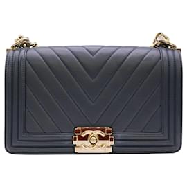 Chanel-Chanel Boy-Navy blue