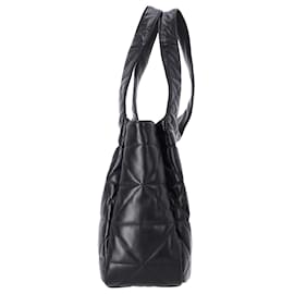 Prada-Prada Large Quilted Nappa Tote Bag In Black Leather-Black