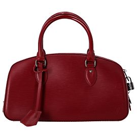 Borsa Jasmin Louis Vuitton in pelle Epi rossa Rosso Bordò