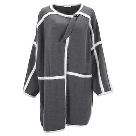 Chloé Angora Blanket Coat in Gray  Wool Grey