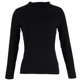 The row Il top a maniche lunghe aderente Row in cotone nero Nero