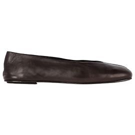 Aeyde Die Eva Ballettschuhe von The Row aus braunem Leder Braun
