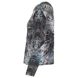 Alexander Mcqueen-Alexander McQueen Skull Printed Long Sleeve T-Shirt in Multicolor Cotton-Multiple colors