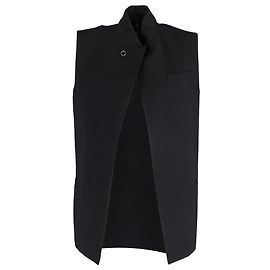 Dior Open Vest in Black Wool Black
