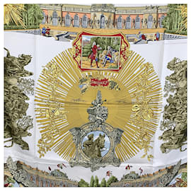Hermès-Hermes Vintage Blue Silk Scarf Sanssoucy Voltaire 1994 Loic Dubigeon-Blue