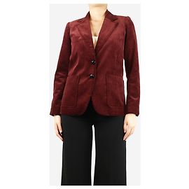 Isabel Marant Etoile Giacca in velluto a coste borgogna - taglia UK 10 Bordò