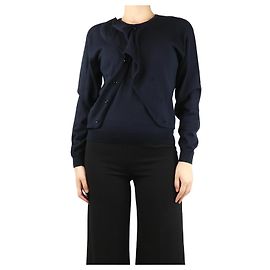 Lemaire Navyblauer Trompe L'Oeil Cardigan Pullover - Größe S Blau