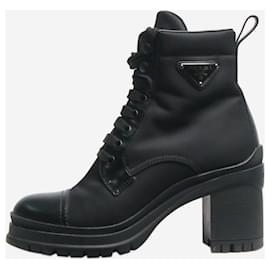 Prada-Black Monolith Chelsea boots - size EU 38.5-Black