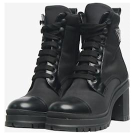 Prada-Black Monolith Chelsea boots - size EU 38.5-Black