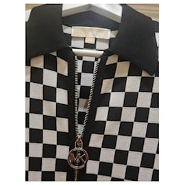 Michael Kors-checkered dress-Black