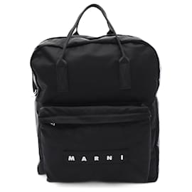 Marni Black Nylon Backpack Black