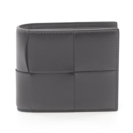 Bottega Veneta-Bottega Veneta Maxi Intrecciato Bi-fold Wallet-Black