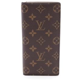 Louis Vuitton-Louis Vuitton Portefeuille Brazza Bi-fold Long Wallet-Brown