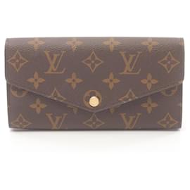 Louis Vuitton-Louis Vuitton Portefeuille Sarah Bi-fold Long Wallet-Brown,Red
