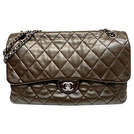 Bolsa de ombro Chanel Coco Mark Matelassé com corrente Marrom