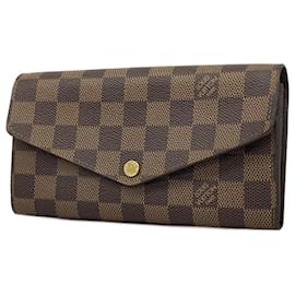 Louis Vuitton-Louis Vuitton Long Wallet Damier Portefeuille Sarah N63209 Ebene-Damier ebene