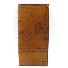 Berluti Leather Brown Billfold Long Wallet Brown