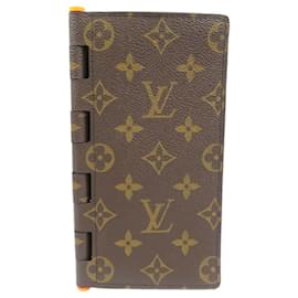 Louis Vuitton-Louis Vuitton Portefeuille Brazza Hinge Long Wallet-Brown,Orange,Monogram