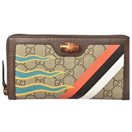 Portafoglio Lungo Gucci Diana Marrone Beige