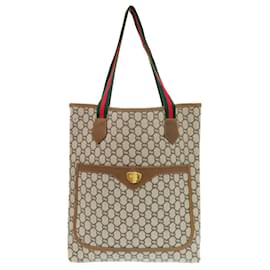 Gucci-Gucci Plus PVC Canvas Beige Tote Bag-Beige