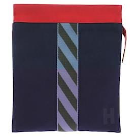 Hermès-Hermes Jime Tou Jumping High Case Clutch Bag-Navy blue