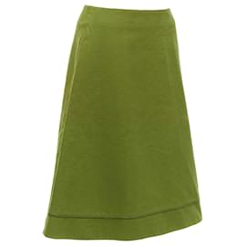 Dior-Christian Dior John Galliano Communist Pique Aline Skirt-Green