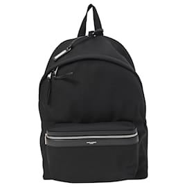 Saint Laurent- Saint Laurent City Backpack in Black Polyamide-Black