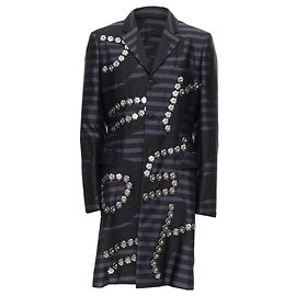 Comme Des Garcons Homme Plus Button Embellished Coat Black