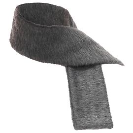 Valentino Garavani Valentino Alpaca Virgin Wool Slim Short Rectangular Scarf Grey