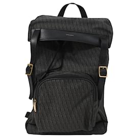Saint Laurent-Saint Laurent Monogram Hunting Backpack in Brown Coated Canvas-Other