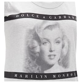 Dolce & Gabbana-Dolce Gabbana Vintage Cinematic Actress Y2K Print Tank Top-Grey