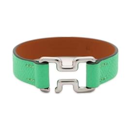 Hermès-Hermes Charm Bracelet in Gold and Vert-Golden,Light green